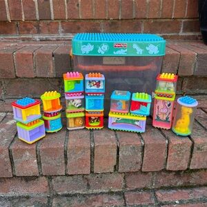 Fisher-Price 90s Peek-A-Blocks Sensory Cubes Vintage Kids Baby Toddler Toys